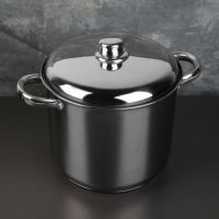 Кастрюля Magistro Grande, 7.1 л, металлическая крышка, капсульное дно, нержавеющая сталь, индукция