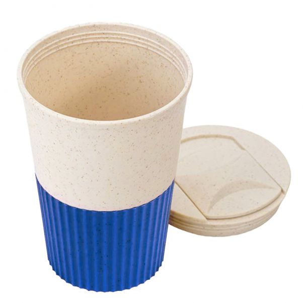 Эко стакан WAY с синей отделкой