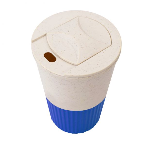 Эко стакан WAY с синей отделкой