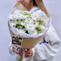 Летний букет с сухоцветами в экологичной упаковке