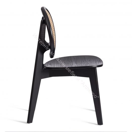 Стул FENRIR дерево вяз, 42х45х85 см, Чёрный