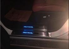 Накладки на пороги + на пластик, с LED подсветкой Patrol + надписи NISMO