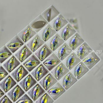 K9 Luxe Пришивные Стразы Crystal_AB Наветта 7*15 мм