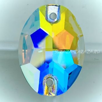 K9 Luxe Пришивные Стразы Crystal_AB Овал 7*10 мм