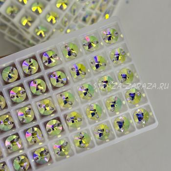 K9 Luxe Пришивные Стразы Crystal_AB Риволи 10 мм