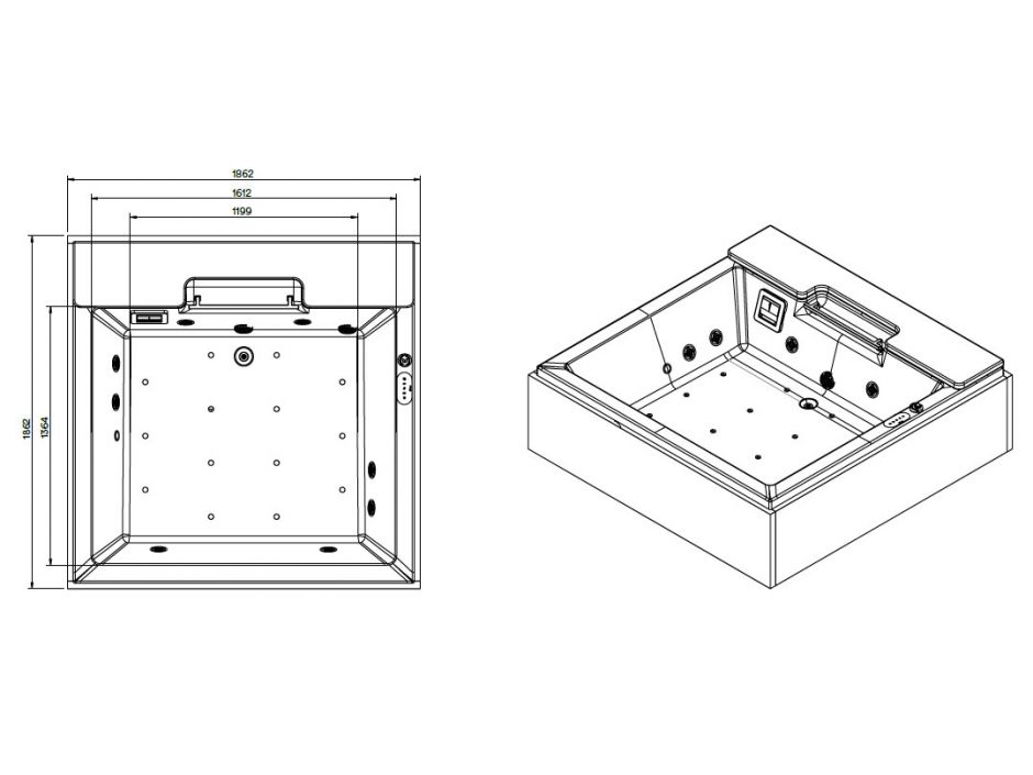 Гидромассажный СПА бассейн Albatros Soreha Mini Pool 180х180 ФОТО