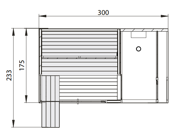 Сауна с душевой Albatros Modula S Combi 300 х 175 см ФОТО