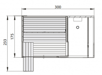 Сауна с душевой Albatros Modula S Combi 300 х 175 см схема 2