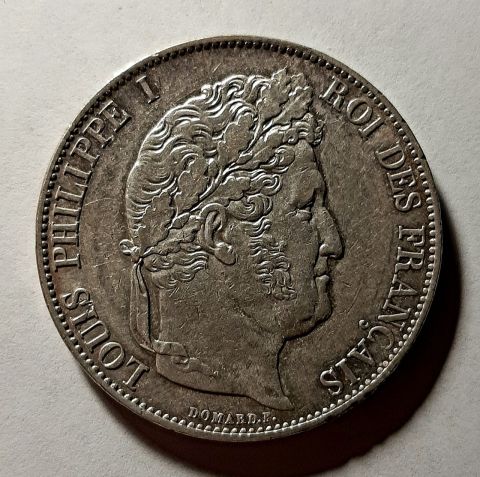 5 франков 1845 Франция UNC