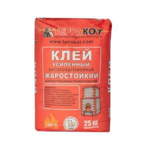 Клей "ТЕРРАКОТ" жаростойкий, усиленный 25кг.