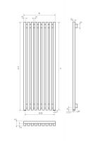 Полотенцесушитель водяной вертикальный Broner MOOT V 10 2000.480 30х30 480 мм схема 4