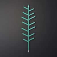 Полотенцесушитель электрический Broner Тайга 40х40 TG.EL.050.150.0000.R дизайнерский 500 мм схема 1