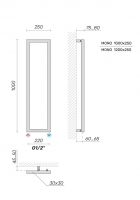 Полотенцесушитель водяной Broner Mono V MN.025.100.0000 вертикальный 250 мм схема 3