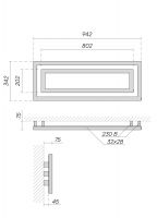 Полотенцесушитель электрический Broner Mono Due MD.EL.094.034.0000 дизайнерский 250 мм схема 2