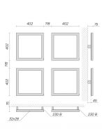 Полотенцесушитель электрический Broner Mono Q MQ.EL.040.040.0004 квадратный 400 мм схема 2