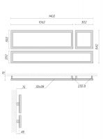 Полотенцесушитель Broner Mono Tre MT3.EL.140.020.0000 электрический тройной 300 мм схема 3
