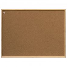 Доска пробковая для объявлений 80×60 см, деревянная рамка, 2×3 ECO, (Польша), TC86/C