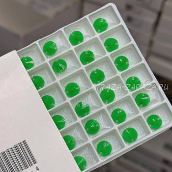Глянцевые Пластиковые Пришивные Стразы Green Риволи 8 мм
