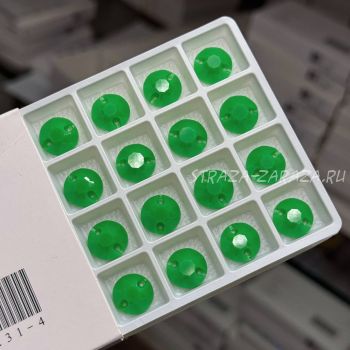 Глянцевые Пластиковые Пришивные Стразы Green Сириус 12 мм