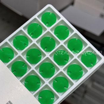 Глянцевые Пластиковые Пришивные Стразы Green Сириус 14 мм