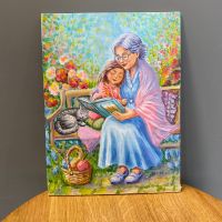 Картина ручной работы "Бабушкины сказки"