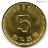 Южная Корея 5 вон 1987