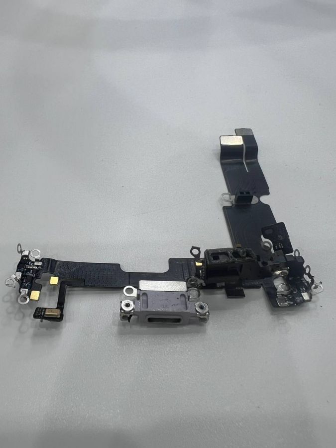 Apple iPhone 14 plus нижний шлейф с разъёмом зарядки оригинал с разбора (снятый) фиолетовый