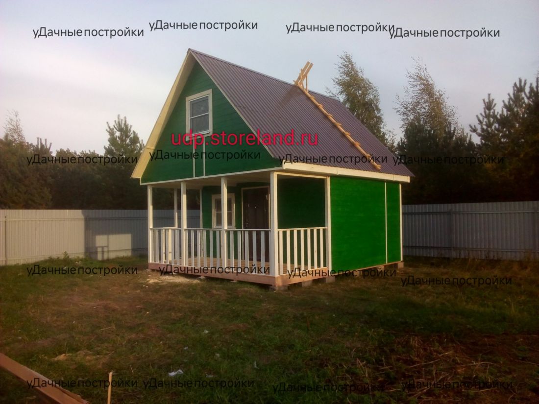 Дом садовый 6х6с терассой