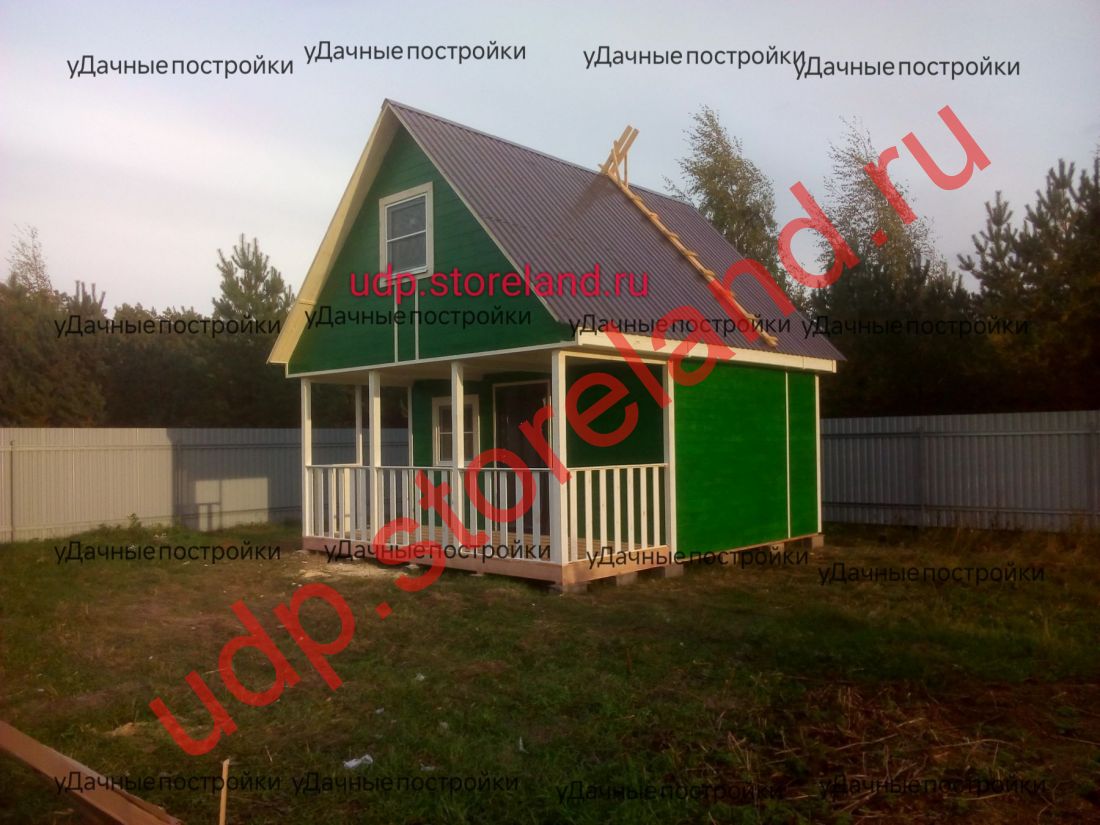 Дом садовый 6х6с терассой