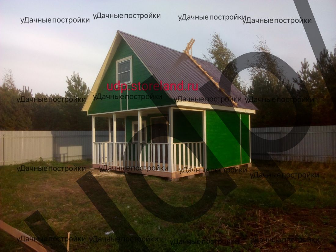 Дом садовый 6х6с терассой