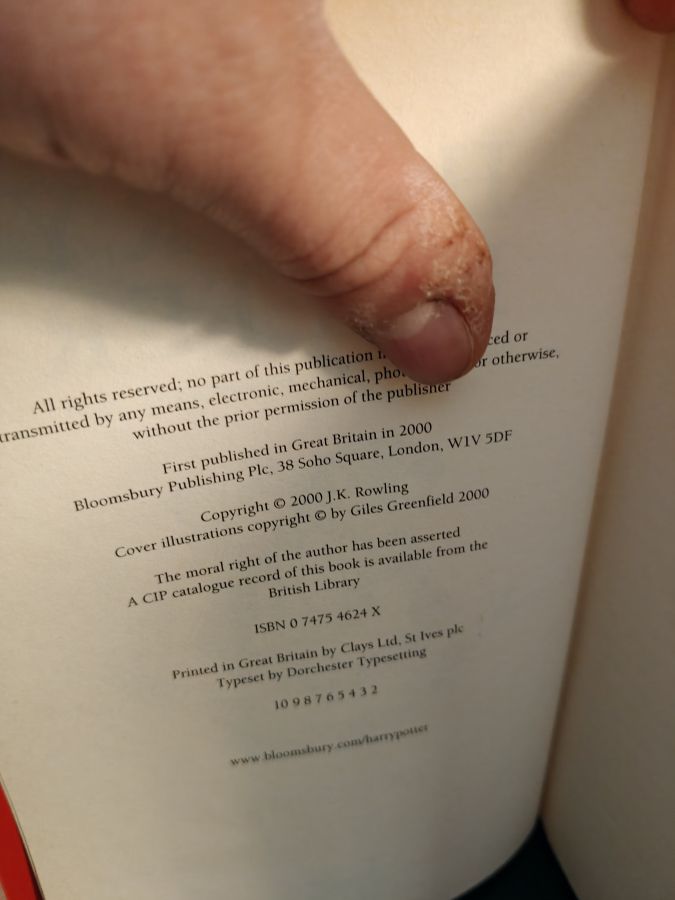 Harry Potter and the goblet of Fire британское издание 2 тираж