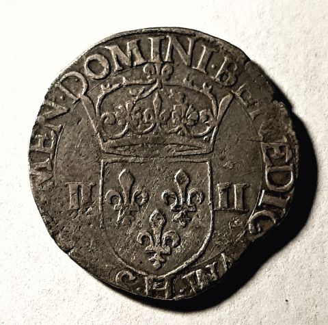 1/4 экю 1589 Франция XF