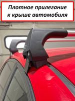 Багажник на крышу Chevrolet Lacetti (sedan, 2003-2012), ED Tana, с замком, серебристые крыловидные дуги