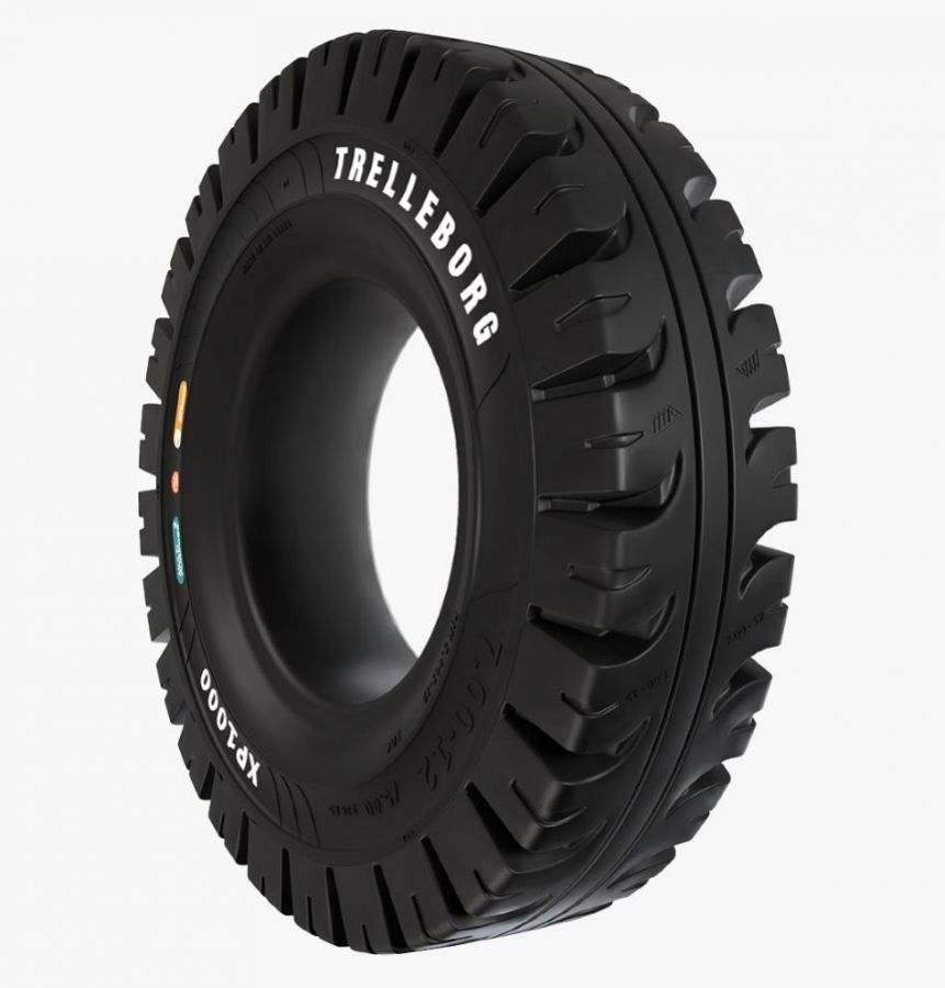 Шина цельнолитая 355/50-20 XP1000 Trelleborg (с буртом)
