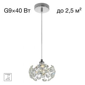 Светильник Хрустальный Подвесной Eletto Betsy EL322P01.1 Хром, Металл / Ситилюкс.