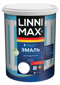 Аква Эмаль для Радиаторов Linnimax Аква Эмаль 0.9л для Внутренних Работ / Линнимакс.