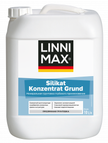 Грунт-Концентрат Linnimax Silikat Konzentrat Grund 10л для Внутренних и Наружных Работ / Линнимакс Силикат Концентрат Грунт.