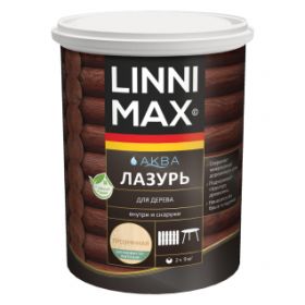 Лазурь для Дерева Linnimax Аква Лазурь 0.9л Бесцветный для Внутренних и Наружных Работ / Линнимакс.