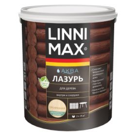 Лазурь для Дерева Linnimax Аква Лазурь 2.5л Бесцветный для Внутренних и Наружных Работ / Линнимакс.
