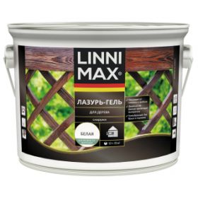 Лазурь-Гель для Дерева Linnimax Лазурь-Гель 2,5л Белый Тонкослойная для Наружных Работ / Линнимакс.