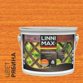 Лазурь-Гель для Дерева Linnimax Лазурь-Гель 2,5л Рябина Тонкослойная для Наружных Работ / Линнимакс.