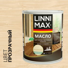 Масло для Террас, Лестниц и Мебели Linnimax Масло 2,5л Колеруемое для Внутренних и Наружных Работ / Линнимакс.