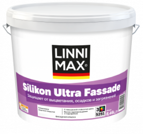 Краска Фасадная Linnimax Silikon Ultra Fassade 8,46л База 3 / Линнимакс Силикон Ультра Фассаде.