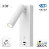 Светильник с Выключателем Citilux Декарт CL704430 LED USB Белый, Металл / Ситилюкс