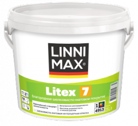 Краска Интерьерная Linnimax Litex 7 2,5л Шелковисто-Матовая База 1  / Линнимакс Литекс 7