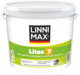 Краска Интерьерная Linnimax Litex 7 9л Шелковисто-Матовая База 1  / Линнимакс Литекс 7