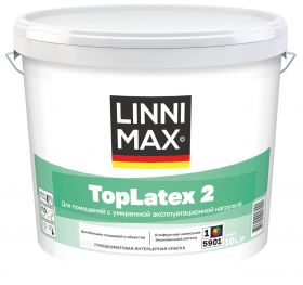 Краска Интерьерная Linnimax TopLatex 2 10л Глубокоматовая / Линнимакс ТопЛатекс 2