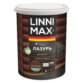 Лазурь для Дерева Linnimax Аква Лазурь 0.9л Палисандр для Внутренних и Наружных Работ / Линнимакс