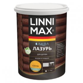 Лазурь для Дерева Linnimax Аква Лазурь 0.9л Сосна для Внутренних и Наружных Работ / Линнимакс