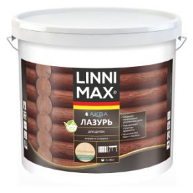 Лазурь для Дерева Linnimax Аква Лазурь 9л Бесцветный для Внутренних и Наружных Работ / Линнимакс